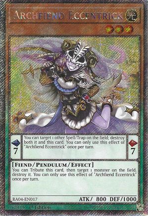 Image of Archfiend Eccentrick [RA04-EN017] Platinum Secret Rare