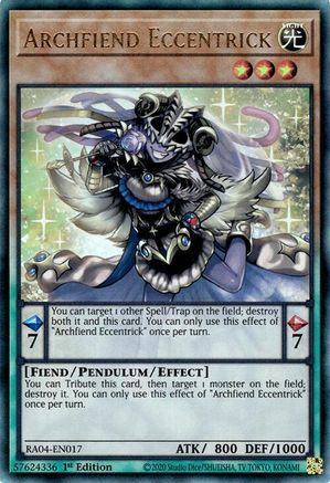 Image of Archfiend Eccentrick [RA04-EN017] Prismatic Ultimate Rare