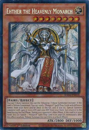 Image of Ehther the Heavenly Monarch [RA04-EN018] Secret Rare