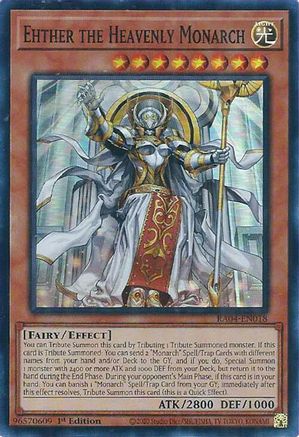 Image of Ehther the Heavenly Monarch [RA04-EN018] Super Rare