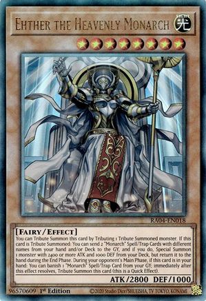 Image of Ehther the Heavenly Monarch [RA04-EN018] Prismatic Ultimate Rare