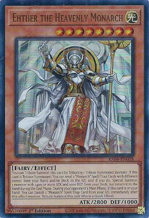 Image of Ehther the Heavenly Monarch [RA04-EN018] Ultra Rare