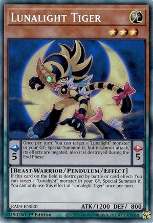 Image of Lunalight Tiger [RA04-EN020] Prismatic Collector's Rare