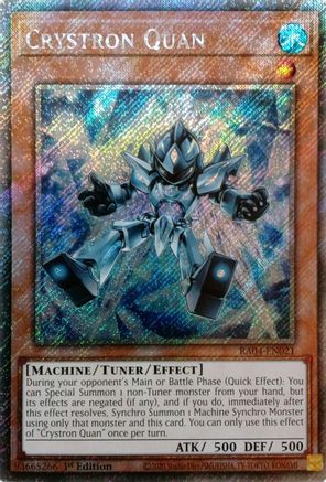 Image of Crystron Quan [RA04-EN021] Platinum Secret Rare