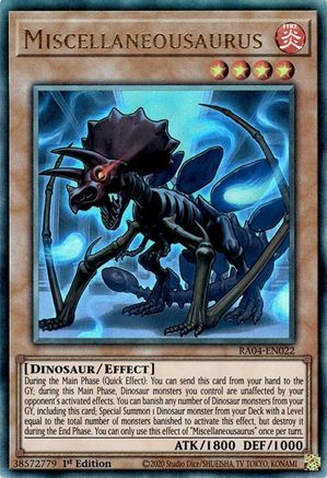 Image of Miscellaneousaurus [RA04-EN022] Prismatic Ultimate Rare
