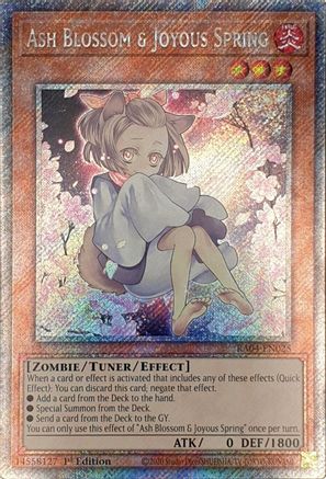 Image of Ash Blossom & Joyous Spring (Alternate Art) [RA04-EN025] Platinum Secret Rare