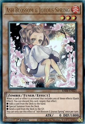 Image of Ash Blossom & Joyous Spring (Alternate Art) [RA04-EN025] Prismatic Ultimate Rare