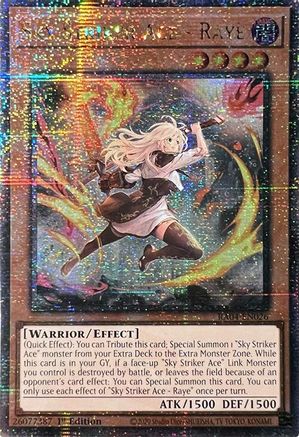 Image of Sky Striker Ace - Raye (New Art) [RA04-EN026] Quarter Century Secret Rare
