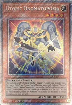 Image of Utopic Onomatopoeia [RA04-EN028] Platinum Secret Rare