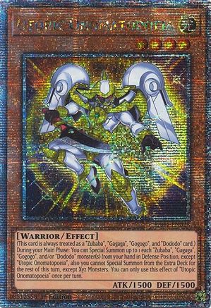 Image of Utopic Onomatopoeia [RA04-EN028] Quarter Century Secret Rare