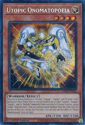 Image of Utopic Onomatopoeia [RA04-EN028] Secret Rare
