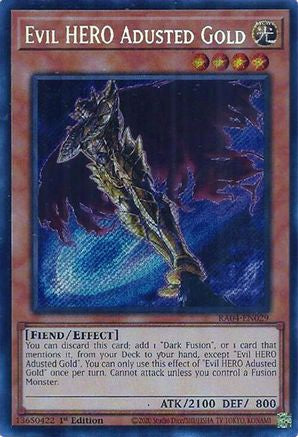Image of Evil HERO Adusted Gold [RA04-EN029] Secret Rare