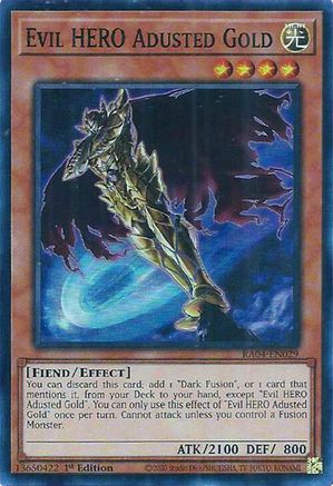 Image of Evil HERO Adusted Gold [RA04-EN029] Super Rare
