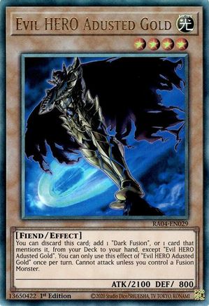Image of Evil HERO Adusted Gold [RA04-EN029] Prismatic Ultimate Rare