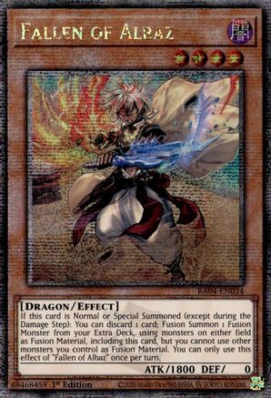 Image of Fallen of Albaz (New Art) [RA04-EN034] Quarter Century Secret Rare