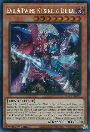 Image of EvilTwins Ki-sikil & Lil-la [RA04-EN037] Secret Rare