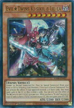 Image of EvilTwins Ki-sikil & Lil-la [RA04-EN037] Ultra Rare