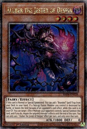 Image of Aluber the Jester of Despia (New Art) [RA04-EN038] Quarter Century Secret Rare