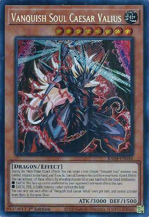 Image of Vanquish Soul Caesar Valius [RA04-EN046] Secret Rare