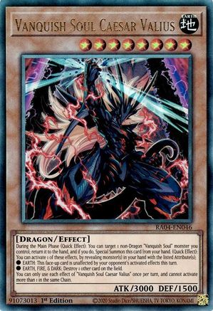 Image of Vanquish Soul Caesar Valius [RA04-EN046] Prismatic Ultimate Rare
