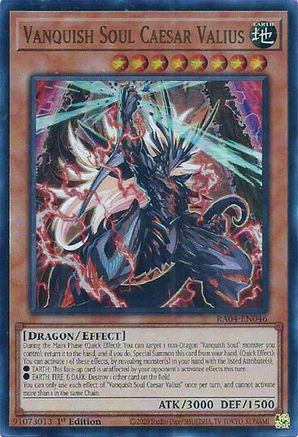 Image of Vanquish Soul Caesar Valius [RA04-EN046] Ultra Rare