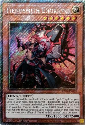 Image of Fiendsmith Engraver [RA04-EN049] Platinum Secret Rare