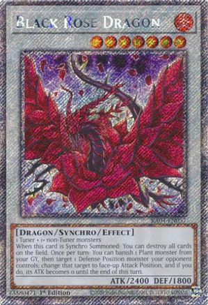 Image of Black Rose Dragon [RA04-EN057] Platinum Secret Rare