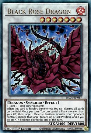 Image of Black Rose Dragon [RA04-EN057] Prismatic Ultimate Rare