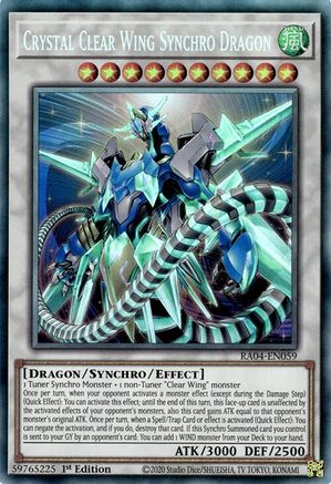 Image of Crystal Clear Wing Synchro Dragon [RA04-EN059] Collector's Rare