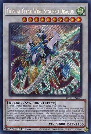 Image of Crystal Clear Wing Synchro Dragon [RA04-EN059] Secret Rare