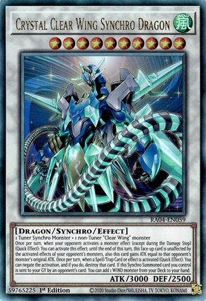 Image of Crystal Clear Wing Synchro Dragon [RA04-EN059] Prismatic Ultimate Rare