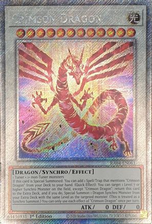 Image of Crimson Dragon (card) [RA04-EN061] Platinum Secret Rare