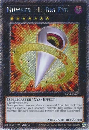 Image of Number 11: Big Eye [RA04-EN062] Platinum Secret Rare
