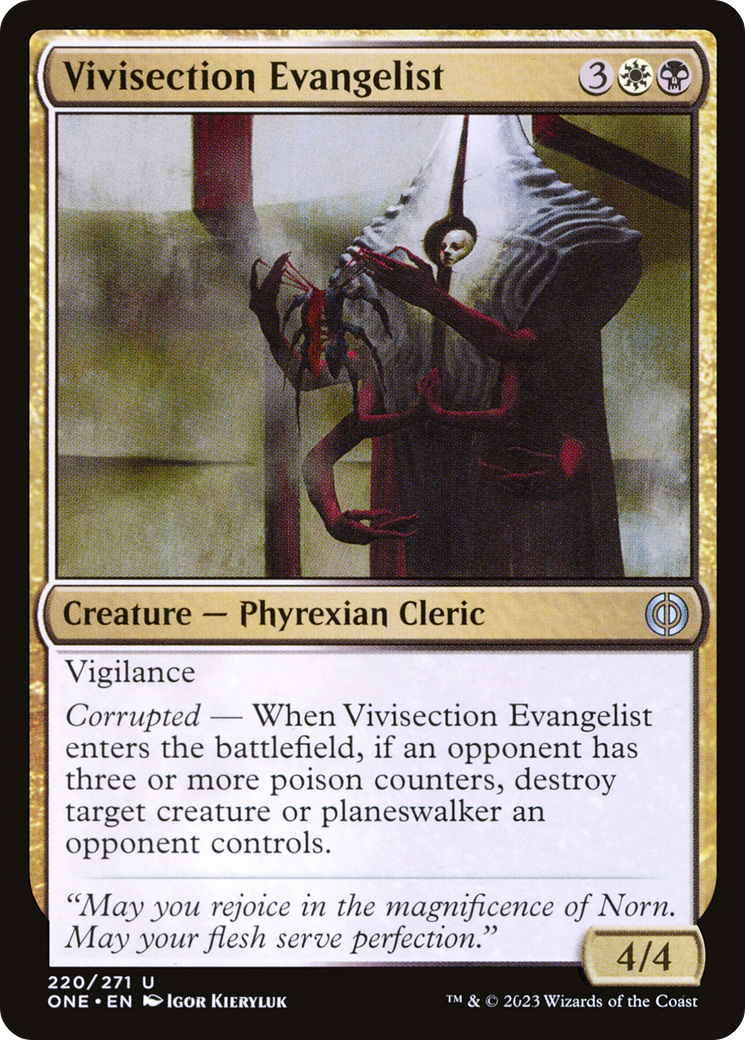 Image of Vivisection Evangelist [Phyrexia: All Will Be One]