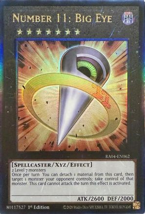 Image of Number 11: Big Eye [RA04-EN062] Prismatic Ultimate Rare