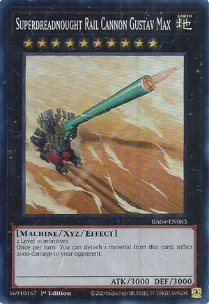 Image of Superdreadnought Rail Cannon Gustav Max [RA04-EN063] Super Rare