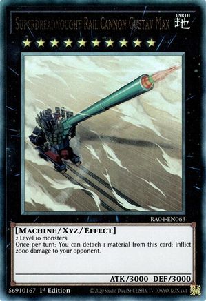 Image of Superdreadnought Rail Cannon Gustav Max [RA04-EN063] Prismatic Ultimate Rare