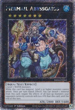Image of Mermail Abyssgaios [RA04-EN065] Platinum Secret Rare