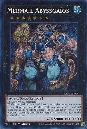 Image of Mermail Abyssgaios [RA04-EN065] Secret Rare
