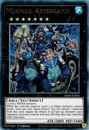 Image of Mermail Abyssgaios [RA04-EN065] Prismatic Ultimate Rare