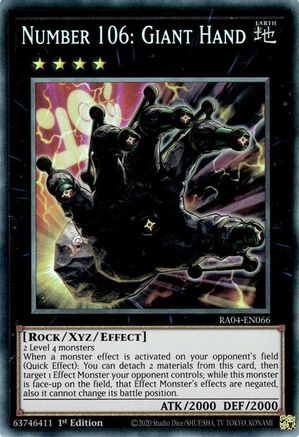 Image of Number 106: Giant Hand [RA04-EN066] Prismatic Collector's Rare