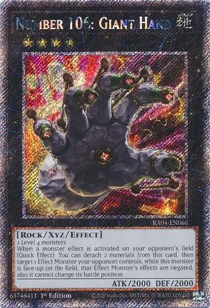 Image of Number 106: Giant Hand [RA04-EN066] Platinum Secret Rare