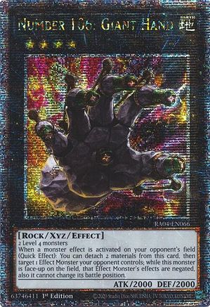 Image of Number 106: Giant Hand [RA04-EN066] Quarter Century Secret Rare