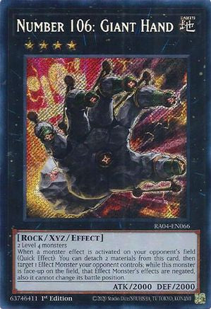 Image of Number 106: Giant Hand [RA04-EN066] Secret Rare