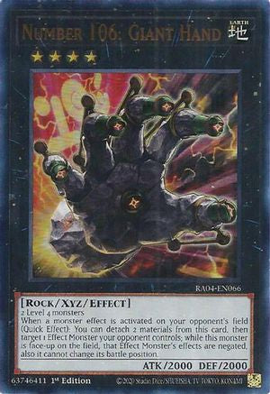 Image of Number 106: Giant Hand [RA04-EN066] Ultra Rare