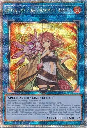 Image of Hiita the Fire Charmer, Ablaze [RA04-EN074] Quarter Century Secret Rare