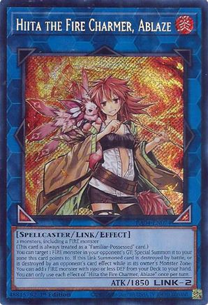 Image of Hiita the Fire Charmer, Ablaze [RA04-EN074] Secret Rare