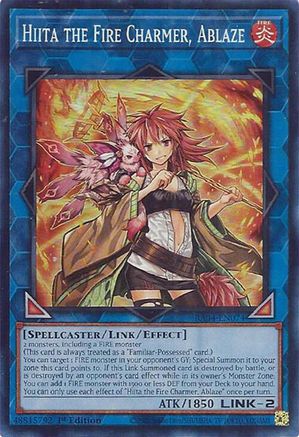 Image of Hiita the Fire Charmer, Ablaze [RA04-EN074] Super Rare