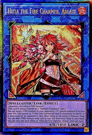 Image of Hiita the Fire Charmer, Ablaze [RA04-EN074] Prismatic Ultimate Rare