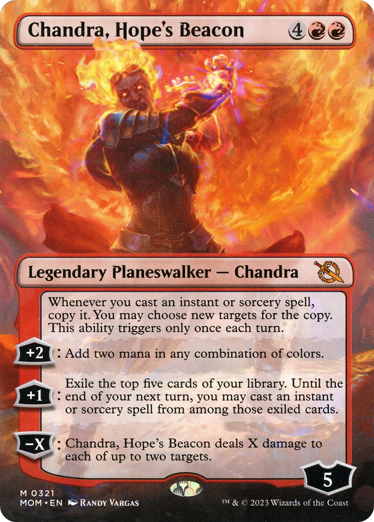 Image of Chandra, Hope's Beacon (Borderless Alternate Art) [March of the Machine]